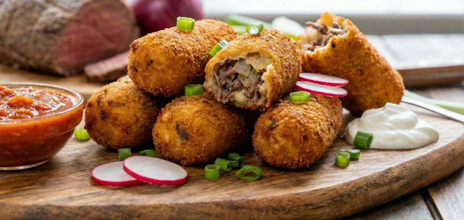 Croquetas de Roast Beef y Cebolla Libres de Gluten